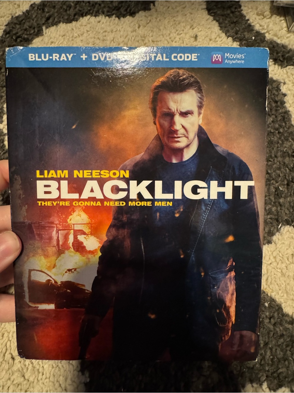 Liam Neeson "Blacklight" Blu‑ray + DVD Steelbook - Black, Orange